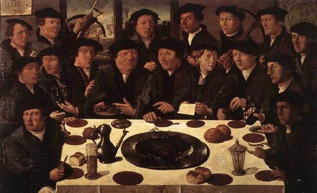 ANTHONISZ  Cornelis Banquet of Members of Amsterdam's Crossbow Civic Guard China oil painting art